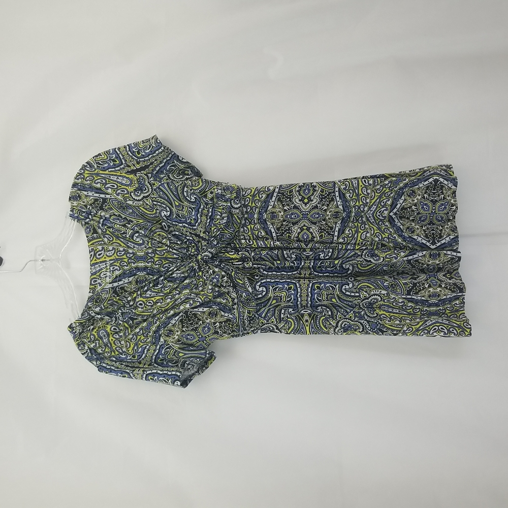 SOMA Live Lounge Wear Luxuriously Soft Paisley Print Twist Front Top Tunic Shirt